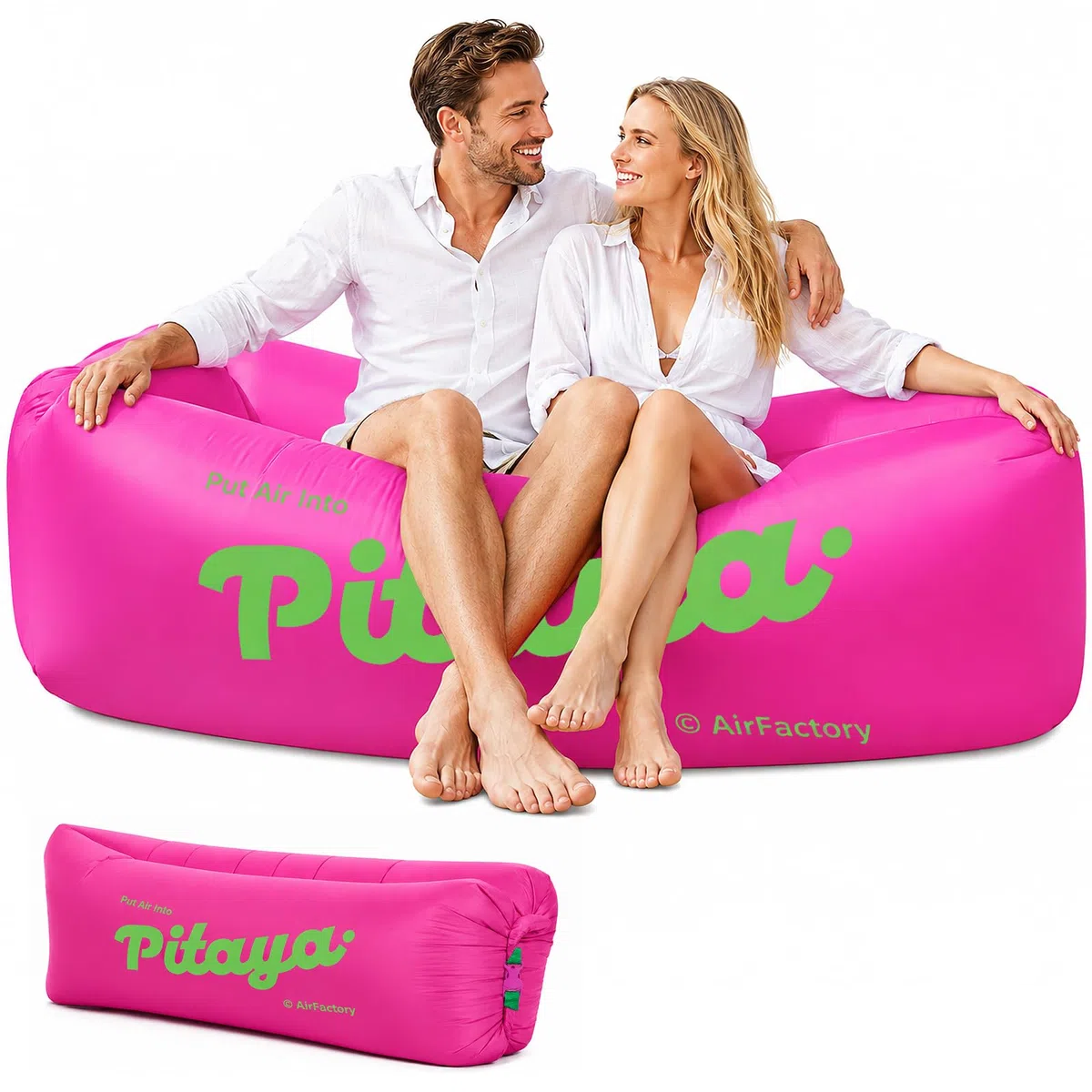 Sofá Inflable, Tumbona Inflable, Silla de Playa Inflable, Sofá Inflable para Acampar Portátil, Tumbona para Exteriores Plegable, para Playa, Viajes, Acampadas y Picnics (B)