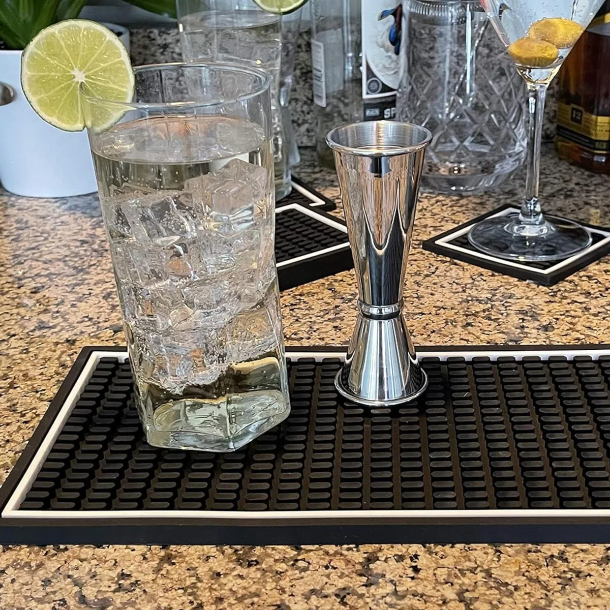Alfombrilla De Bar,Tapete de Goma Antideslizante,Protector de Fregadero,Protección de Vidrio Alfombra de PVC Accesorios de Bar,para CóCtel Ktv, Cerveza,Café,Whisk,Bebidas