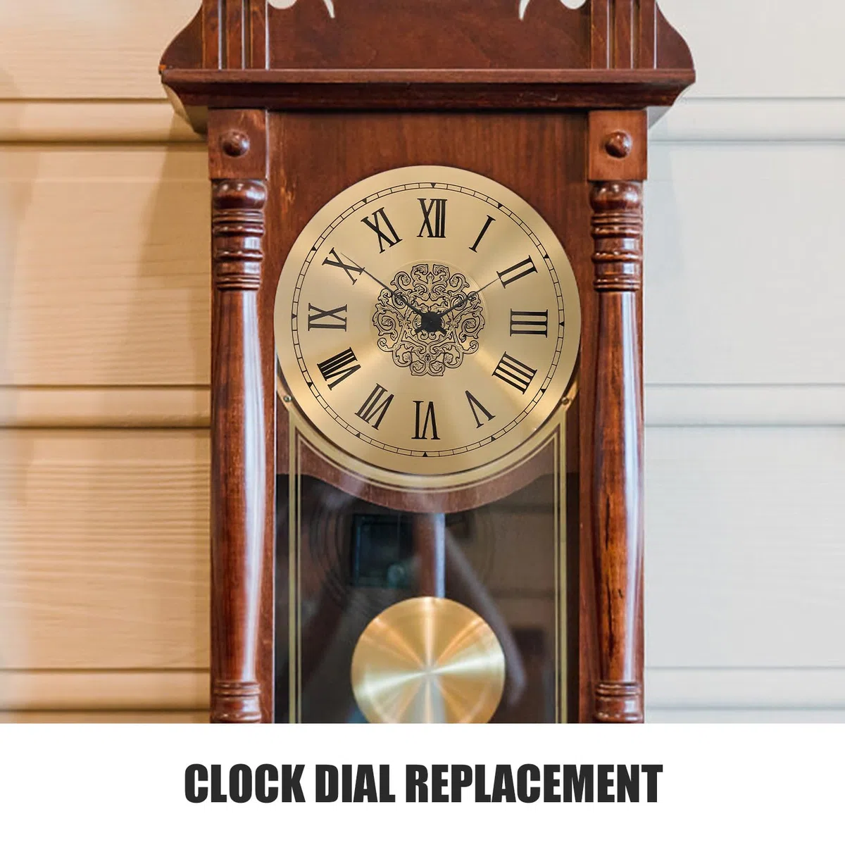 Esfera de Reloj de Aluminio para Reemplazo Disco Redondo y Bordes Suaves, Adecuado para Relojes de Pared de Salón y Proyectos de Bricolaje
