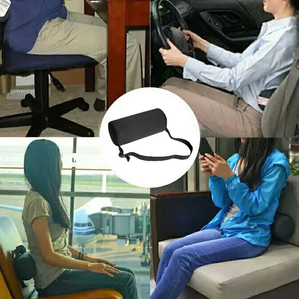 Faderr Almohada Lumbar con Soporte de Espalda Baja, Soporte ergonómico para sillas de Respaldo, cojín de Apoyo Lumbar, sillas de Oficina, Protector de Cintura, Cilindro Lumbar para Coche