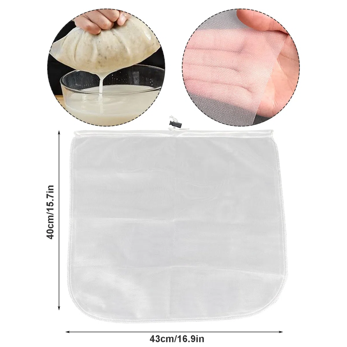 Brew - Tubo de sifón de silicona para alimentos, longitud 2,5 m, bolsa de filtro, filtro de vino, para cerveza en casa y vino
