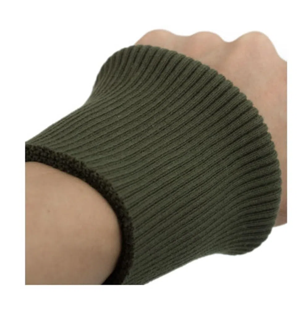 Par de puños elásticos de punto acanalado, ropa recortada, chaqueta, abrigo de algodón elástico, puños gruesos, 1 par de 3.54 pulgadas de ancho (verde)