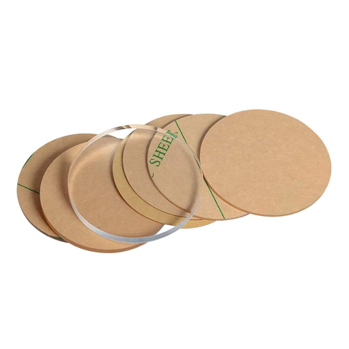 IBOWZ Hojas de acrílico Transparente 10 Piezas de Disco acrílico Redondo, Espesor 4 mm, Panel acrílico Redondo, diámetro 30-60 mm, Hojas de acrílico Circulares, Letrero, diámetro 60 mm