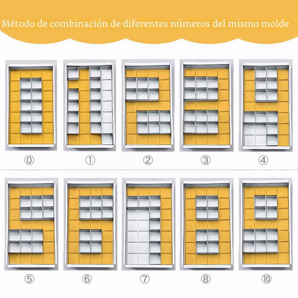 TIMESETL Moldes Repostería Números para Tartas Molde para Hacer Tarta de Numeros y Letras, Moldes Pasteles para Cumpleaños Molde de Aluminio para Tartas Número y Letra/Combinación Libre/Bricolaje